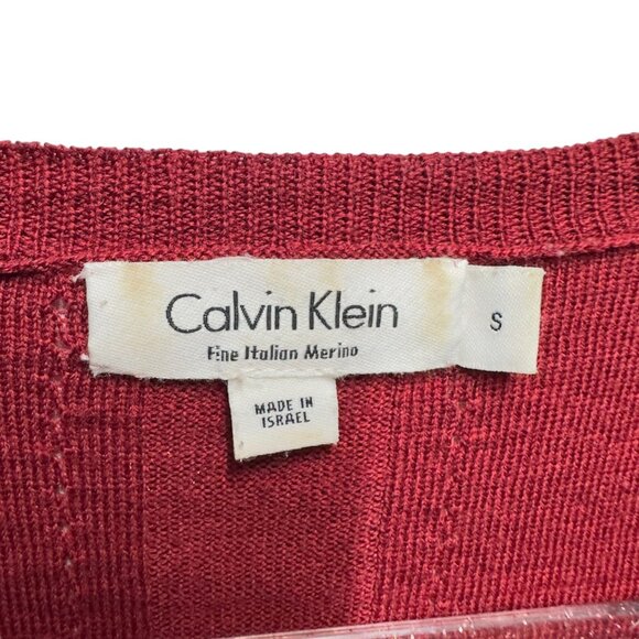Calvin Klein 100% Italian Merino Wool Knit Sweater Jumper - Picture 7 of 8